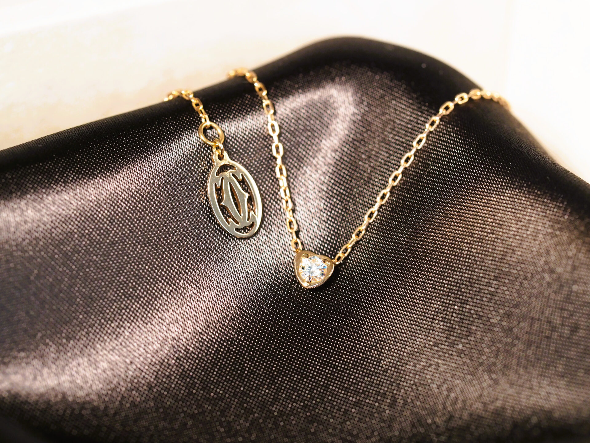 Cartier カルティエ ダムール ディアマン レジェ ハート ネックレス 1Pダイヤ ピンクゴールド Au750 18KPG - 画像 (13)