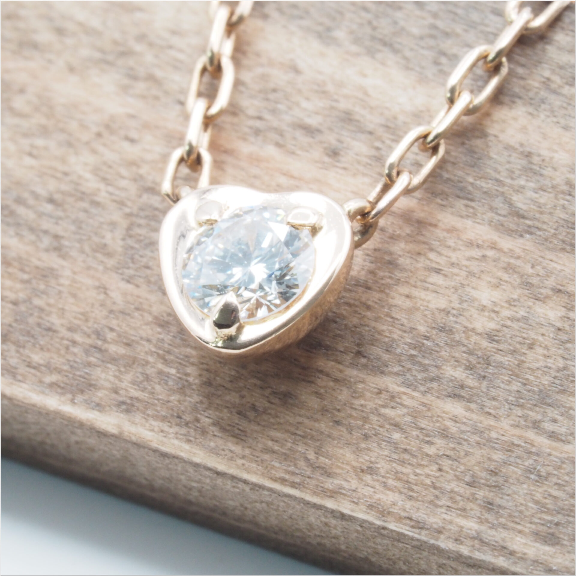 Cartier カルティエ ダムール ディアマン レジェ ハート ネックレス 1Pダイヤ ピンクゴールド Au750 18KPG - 画像 (8)