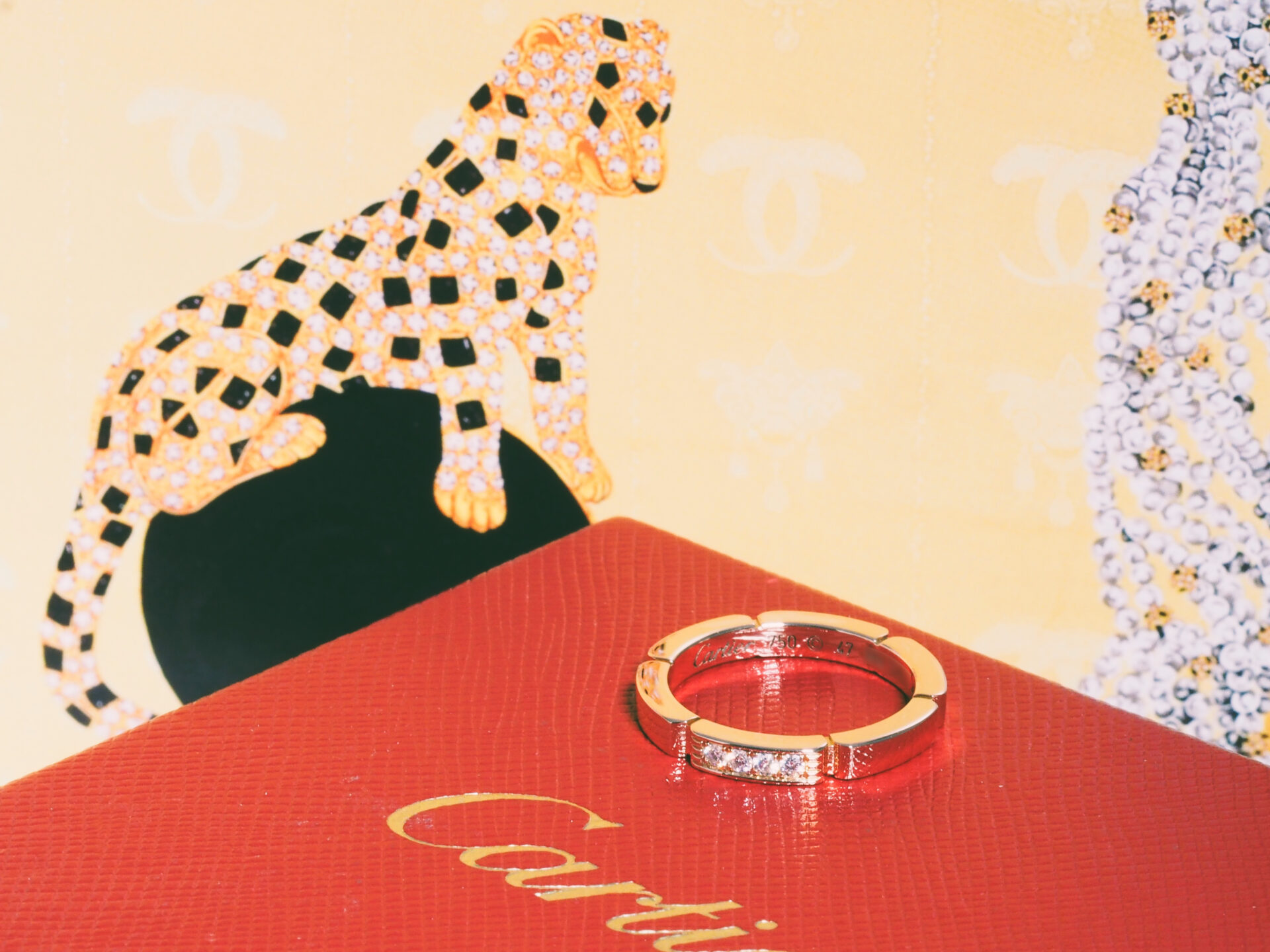 Cartier カルティエ マイヨン パンテール リング 4Pダイヤ #47(約7号) B4080547 ピンクゴールド 18KPG Au750 - 画像 (13)