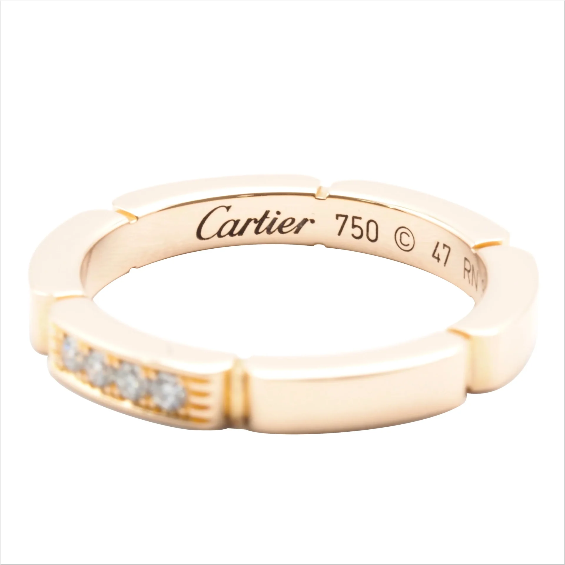 Cartier カルティエ マイヨン パンテール リング 4Pダイヤ #47(約7号) B4080547 ピンクゴールド 18KPG Au750 - 画像 (5)