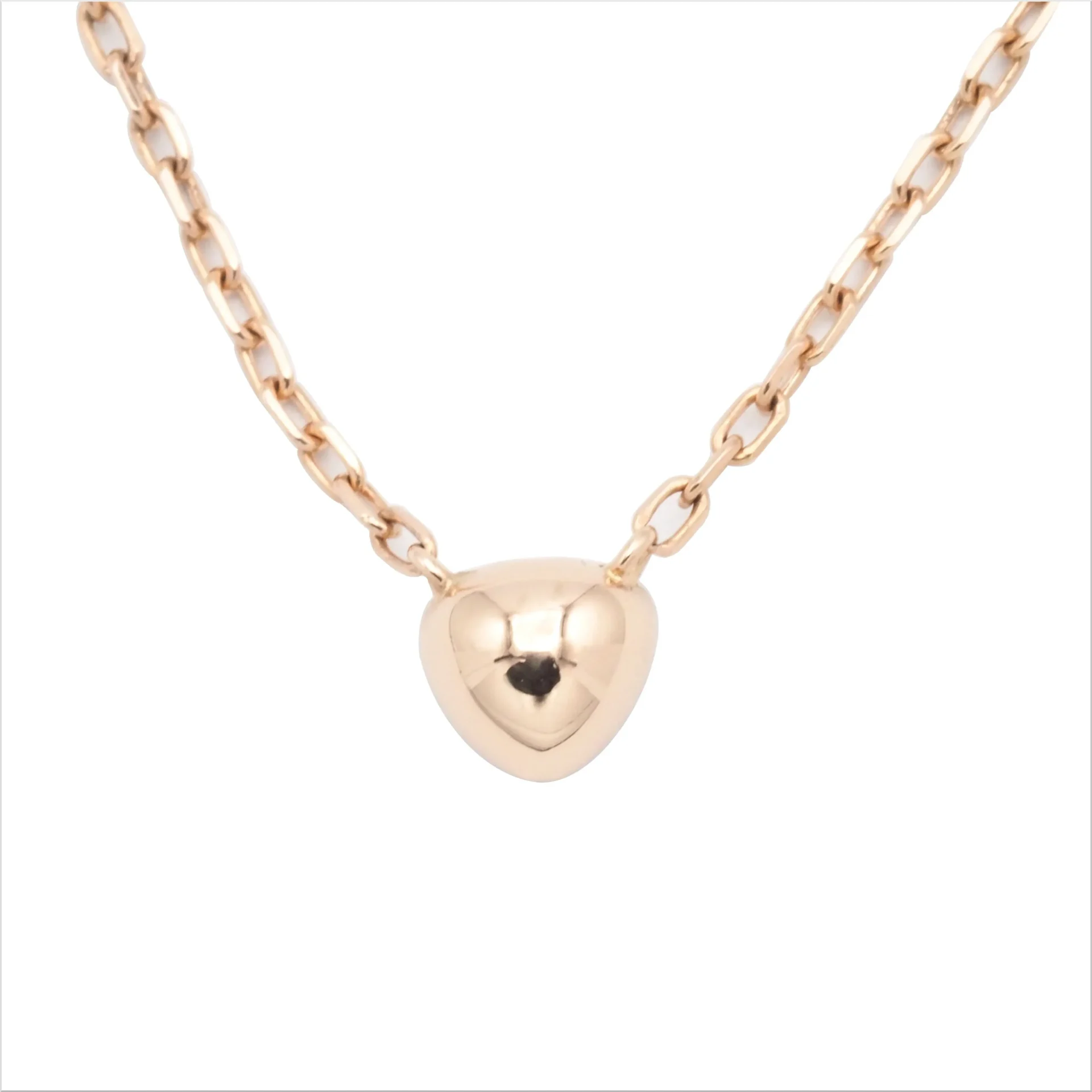 Cartier カルティエ ダムール ディアマン レジェ ハート ネックレス 1Pダイヤ ピンクゴールド Au750 18KPG - 画像 (3)