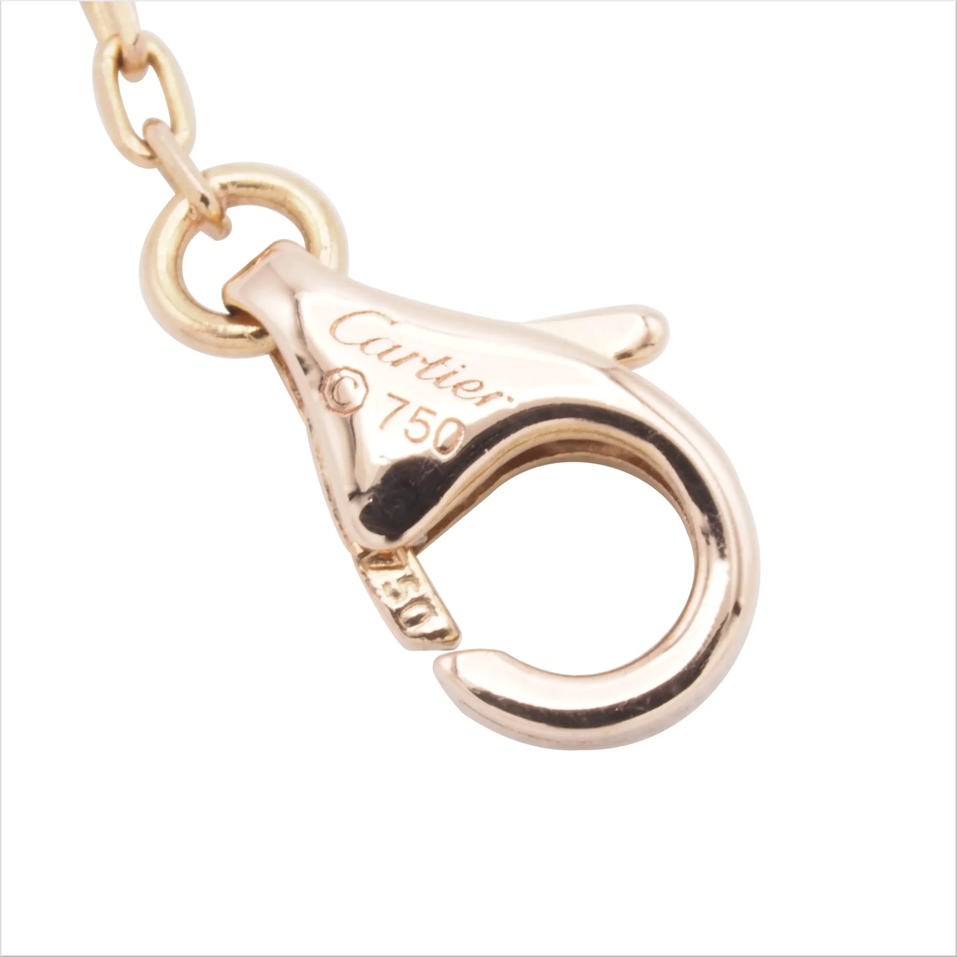 Cartier カルティエ ダムール ディアマン レジェ ハート ネックレス 1Pダイヤ ピンクゴールド Au750 18KPG - 画像 (4)