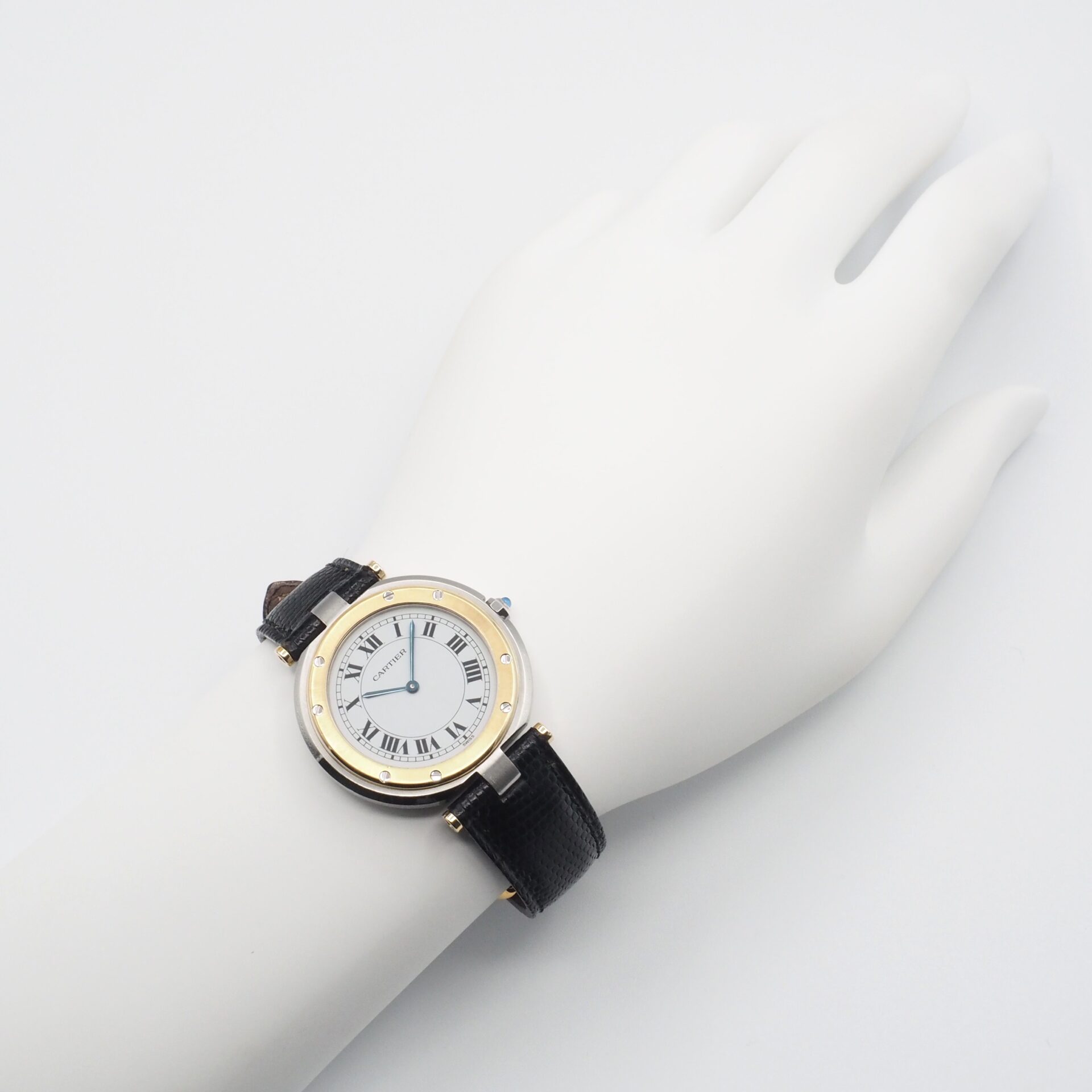 Cartier カルティエ サントスロンドLM ホワイト Ref.8191 SS/YG 1980年代 サントスヴァンドーム コンビ クォーツ 腕時計 メンズウォッチ - 画像 (11)