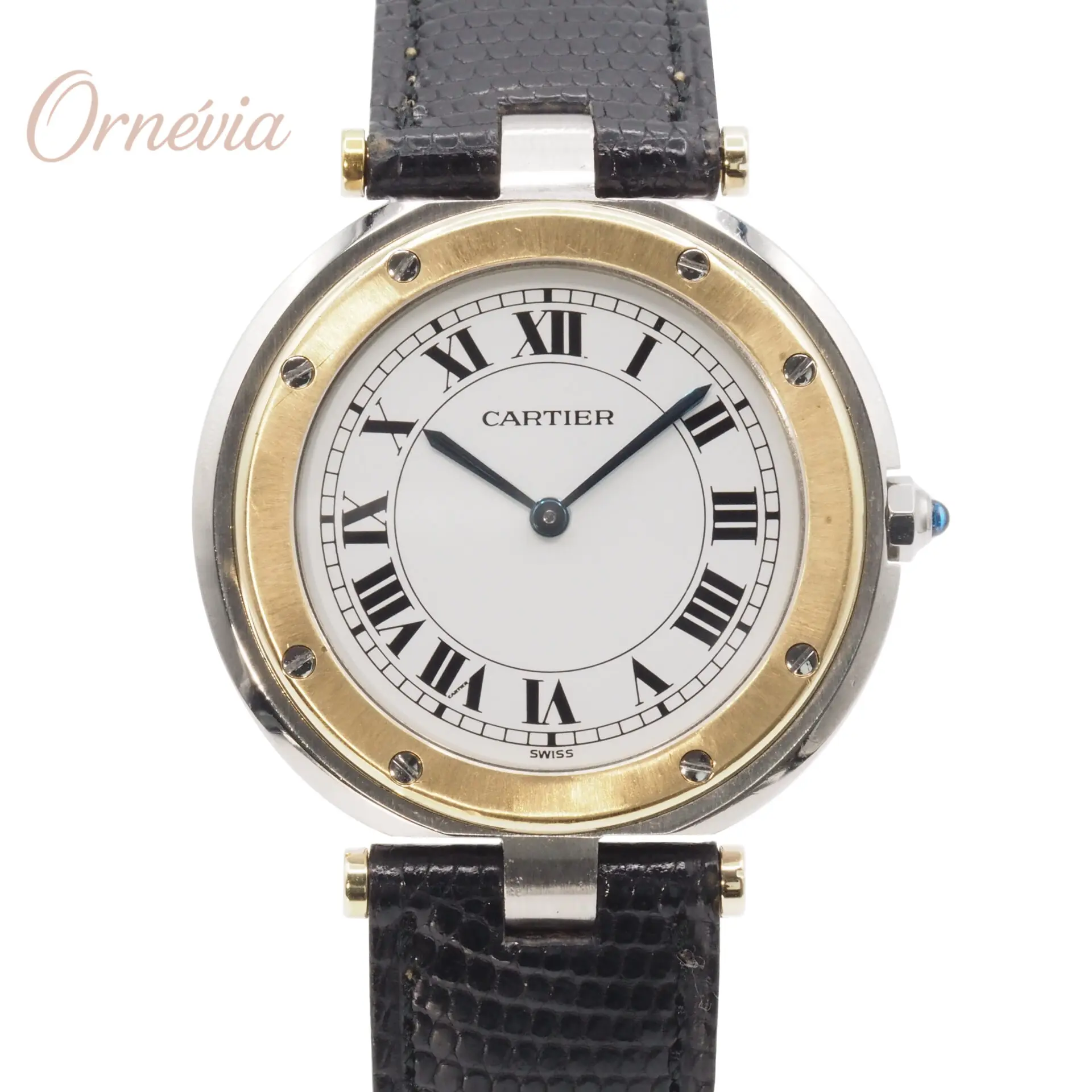 Cartier カルティエ サントスロンドLM ホワイト Ref.8191 SS/YG 1980