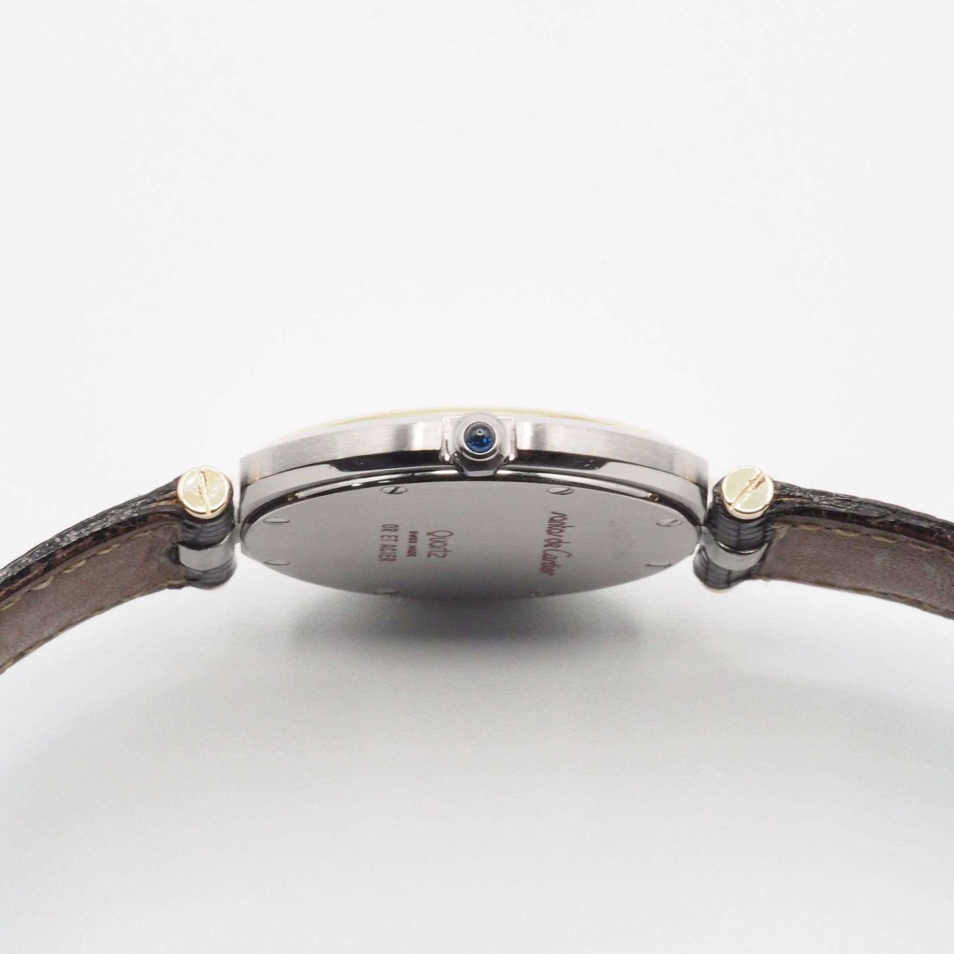 Cartier カルティエ サントスロンドLM ホワイト Ref.8191 SS/YG 1980年代 サントスヴァンドーム コンビ クォーツ 腕時計 メンズウォッチ - 画像 (3)