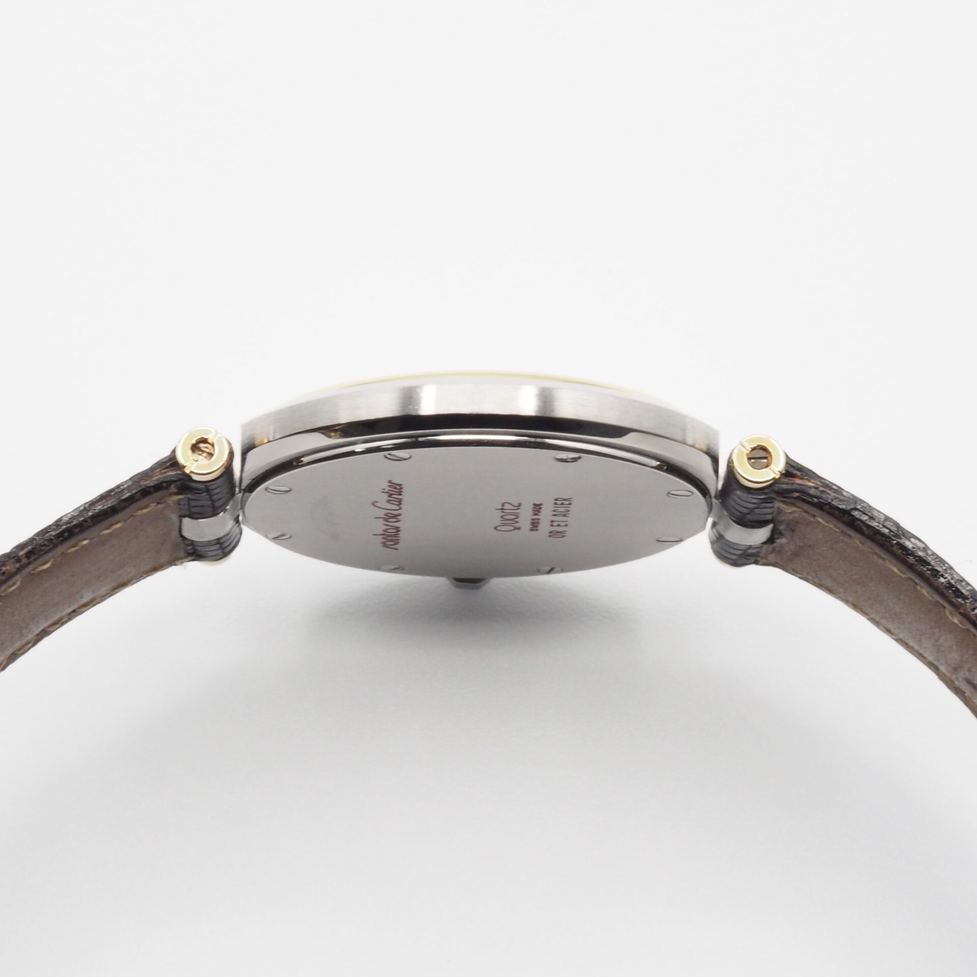 Cartier カルティエ サントスロンドLM ホワイト Ref.8191 SS/YG 1980年代 サントスヴァンドーム コンビ クォーツ 腕時計 メンズウォッチ - 画像 (4)