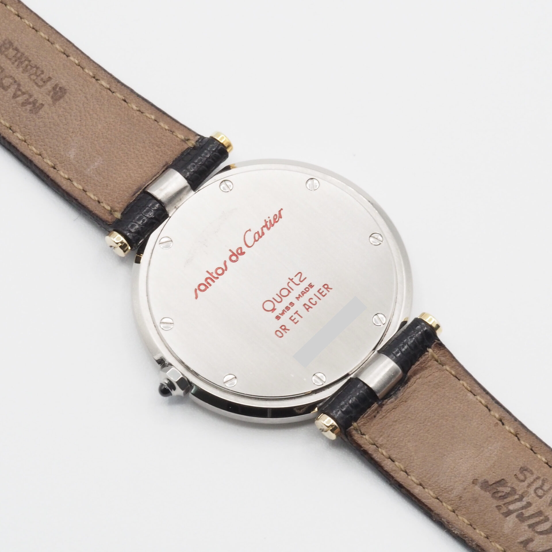 Cartier カルティエ サントスロンドLM ホワイト Ref.8191 SS/YG 1980年代 サントスヴァンドーム コンビ クォーツ 腕時計 メンズウォッチ - 画像 (5)