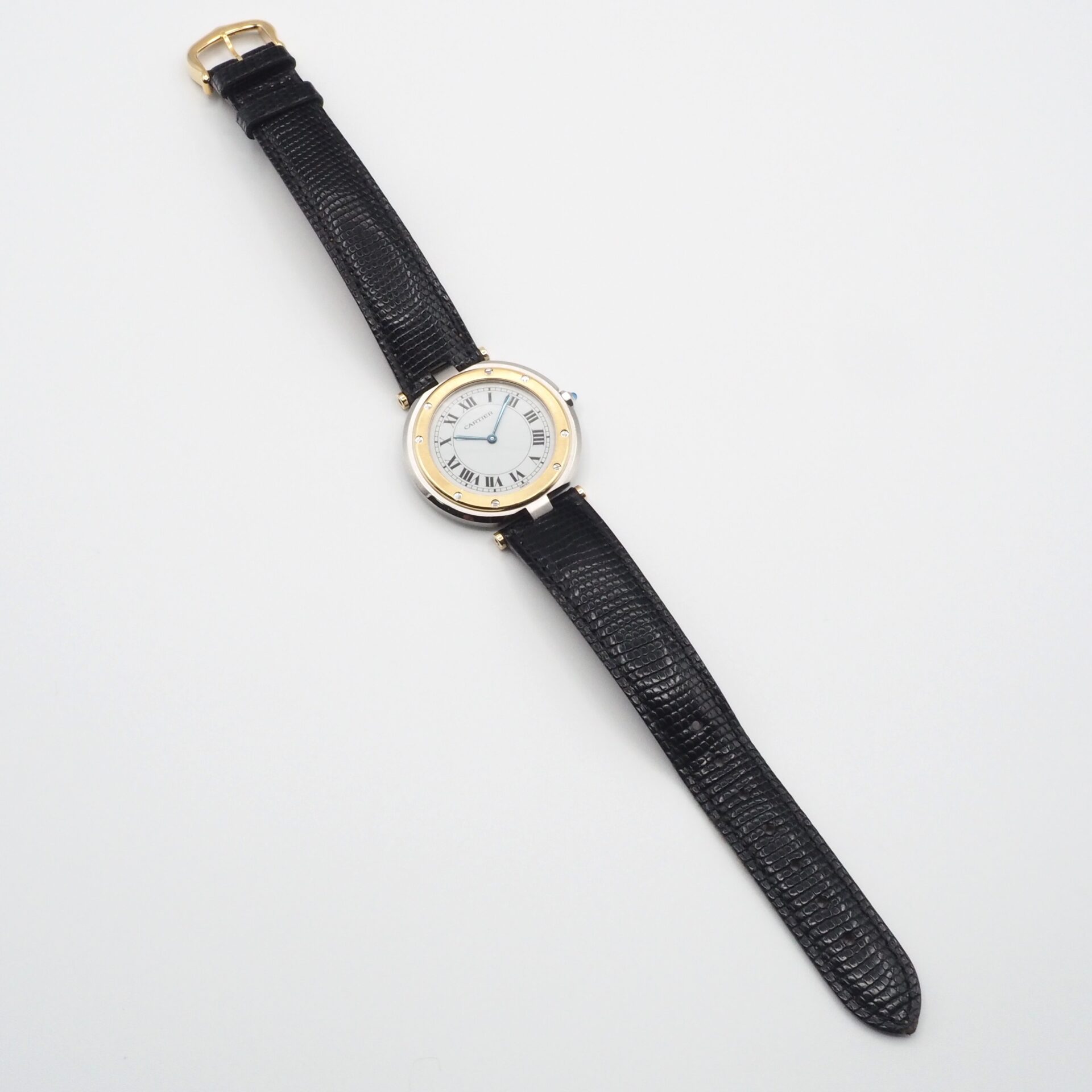 Cartier カルティエ サントスロンドLM ホワイト Ref.8191 SS/YG 1980年代 サントスヴァンドーム コンビ クォーツ 腕時計 メンズウォッチ - 画像 (7)