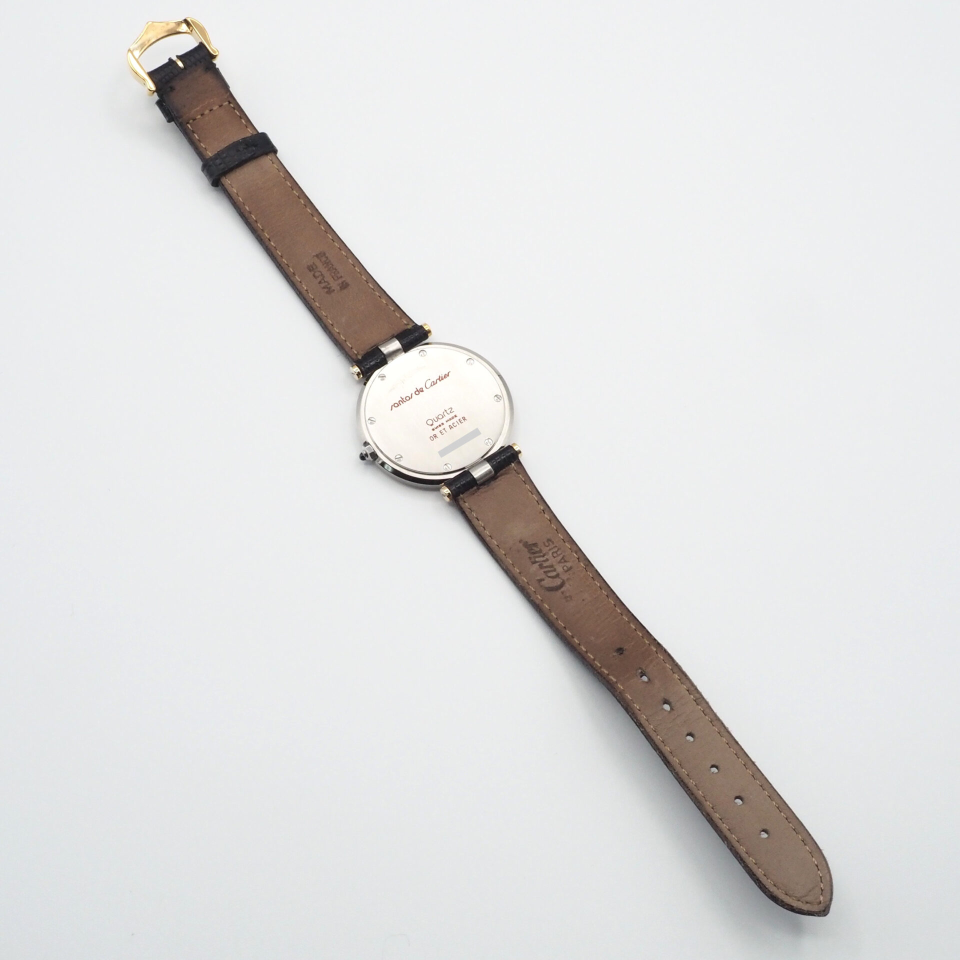 Cartier カルティエ サントスロンドLM ホワイト Ref.8191 SS/YG 1980年代 サントスヴァンドーム コンビ クォーツ 腕時計 メンズウォッチ - 画像 (8)